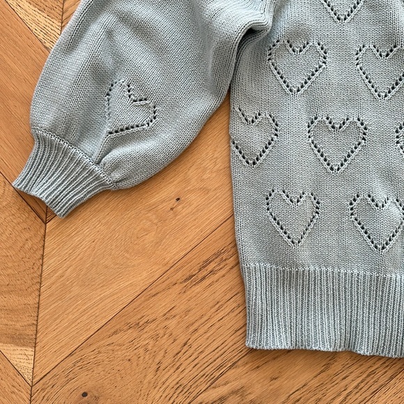 Anthropologie Heart-Shaped Pointelle Knit Top/Sweater - Picture 5 of 11